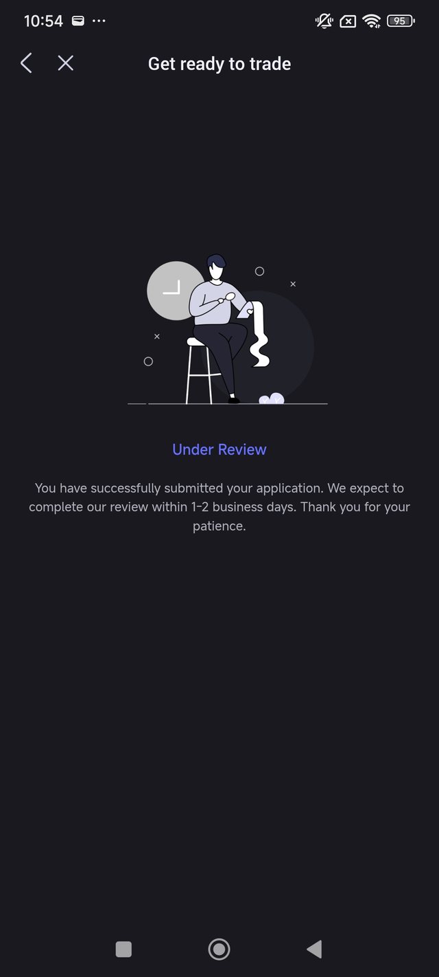 Application under review screen